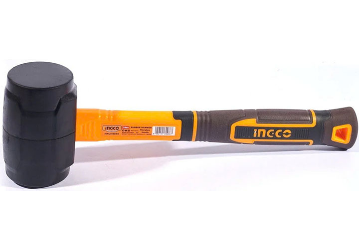 16Oz Búa cao su đen Ingco HRUH8816