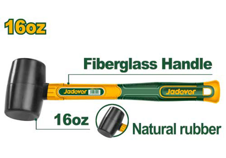 16Oz Búa cao su đen Jadever JDHM7302