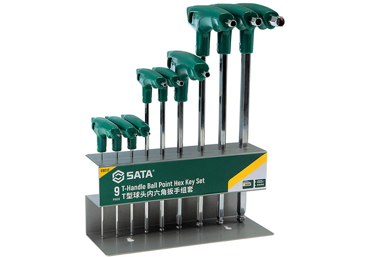 2-10mm Bộ lục giác đầu bi chữ T Sata 09-117 (09117)