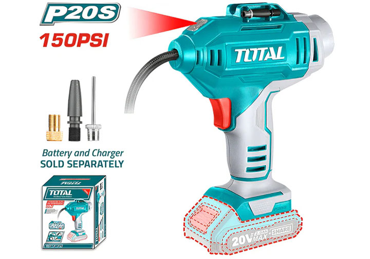 20V Máy bơm hơi mini dùng pin (chỉ thân máy) Total TACLI2018