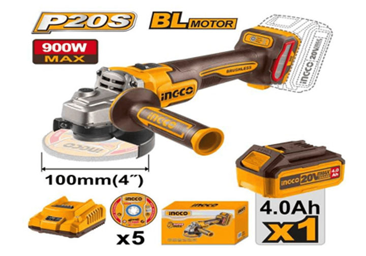 20V Máy mài góc dùng pin Ingco CAGLI261021