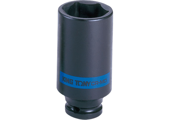 22mm Đầu tuýp đen 6 góc 1/2" dài 80mm Kingtony 443522M