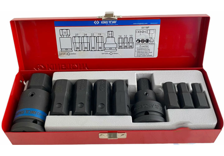 3/4" Bộ tuýp lục giác lắp rời 10-32mm Kingtony 6411MP