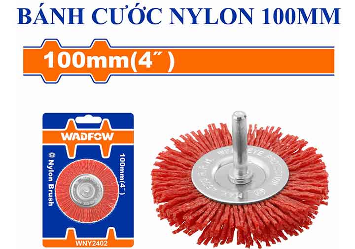 4" (100mm) Bánh cước nylon dùng với máy khoan Wadfow WNY2402