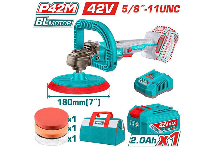 42V Máy đánh bóng đồng tâm 180mm dùng pin P42M Total TAPLI42181