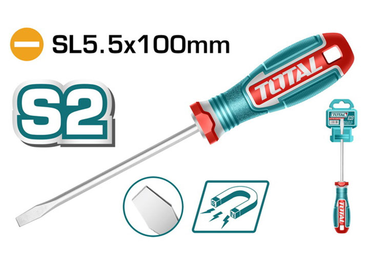 5.5x100mm Tuốc nơ vít dẹp Total TSDSL5100