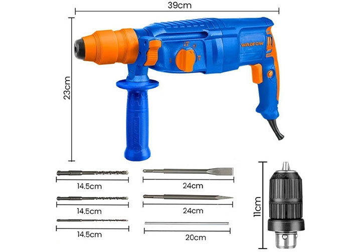 800W Máy khoan búa 3 chức năng Wadfow WRH1D26-2