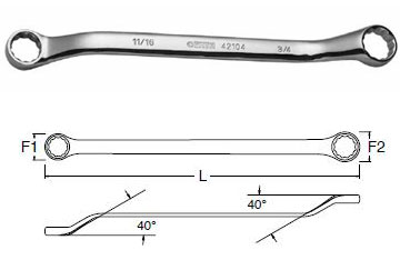 8x10mm Cờ lê 2 vòng miệng tròn Sata 42-201 (42201)