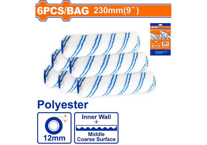 9" Bộ bông lăn sơn tường trong nhà 10 chi tiết Wadfow WCB4996