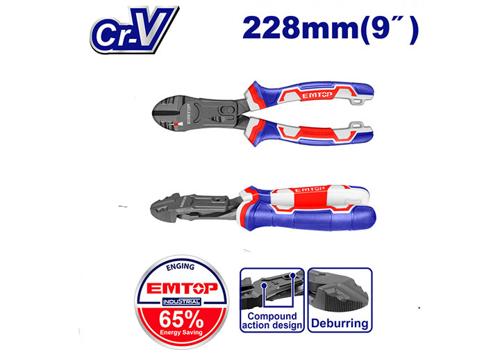 9" Kìm cắt cao cấp trợ lực 65% Emtop EPLRCD0951