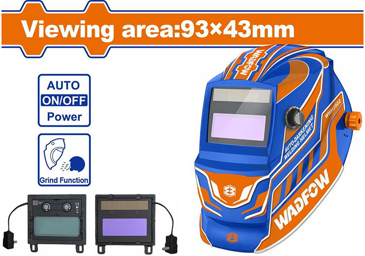 93x43mm Mặt nạ hàn tự động tối Wadfow WWH3502