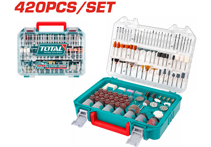 Bộ linh cho máy mài khuôn 420 chi tiết Total TAKMG4208