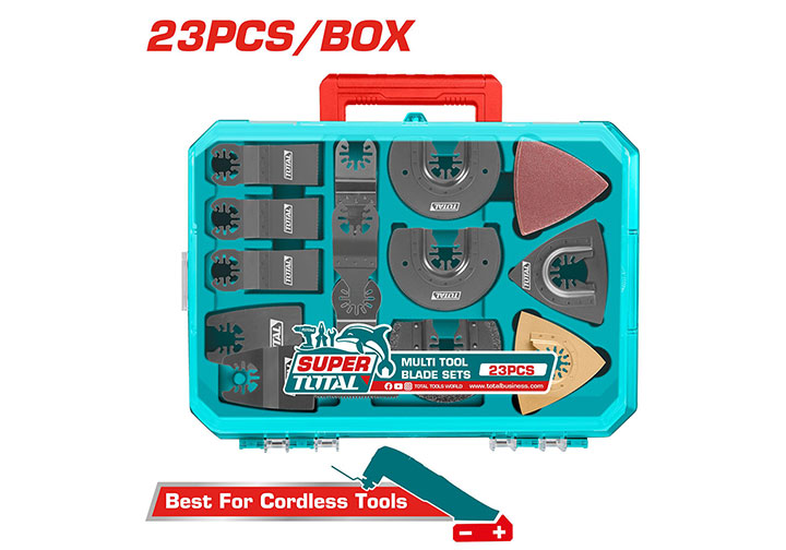 Bộ lưỡi dùng cho máy cắt rung đa năng 23 chi tiết Total TAKTMT2301