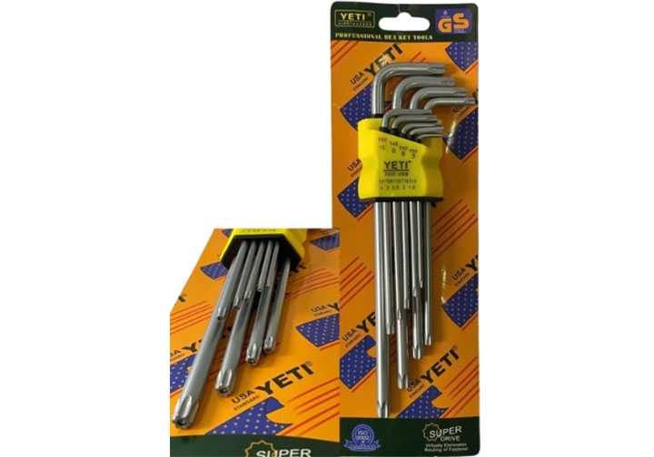 T10-T50 Bộ lục giác sao (có lỗ) 9 chi tiết Yeti