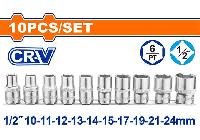 10-24mm Bộ tuýp 1/2" 10 chi tiết Wadfow WST2410