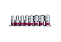1/2" Bộ đầu tuýp 8 chi tiết hệ Inch màu trắng Kingtony 4510SR