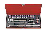 3/8" bộ tuýp 22 chi tiết  hệ mét Kingtony 3523MR