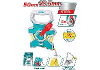 50m Thước cuộn thép hệ mét và inch (bảng rộng 12.5mm) Total TMT08506