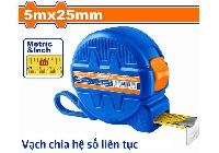 5mx25mm Thước cuộn thép hệ inch và mét Wadfow WMT4330