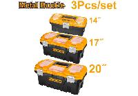 Bộ 3 thùng đựng đồ nghề khóa kim loại Ingco PBXK0302