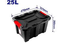Thùng nhựa đen dung tích 25L Thùng Emtop EMTB3325