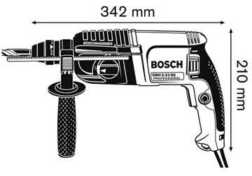 23mm Máy khoan búa 650W Bosch GBH 2-23RE